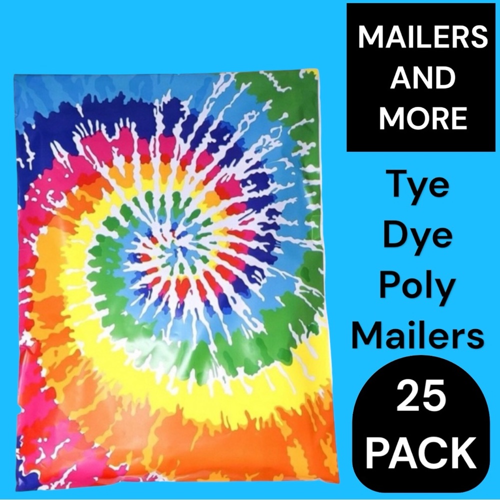 25 10X13 Poly Mailers Tye Dye Shipping Envelopes PRICE IS FIRM - Picture 6 of 15